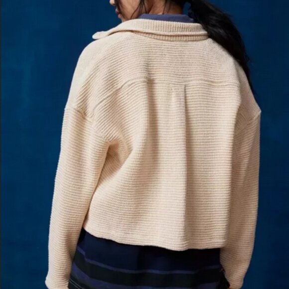 BDG Jersey Chore Waffle Shirt Top Urban Outfitters Buttondown Jacket XL - Picture 2 of 6